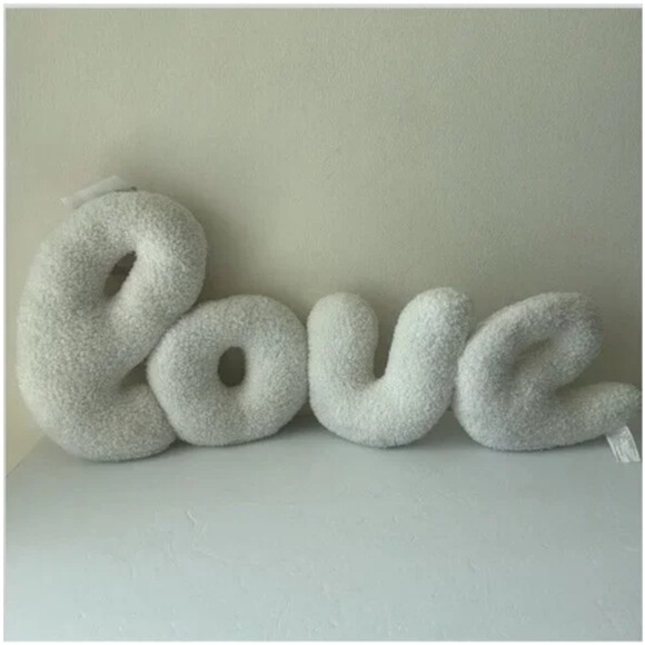 cupcakes & cashmere Other - Cupcakes and Cashmere LOVE Letters Cozy Faux Fur
Pillow (Brand New)